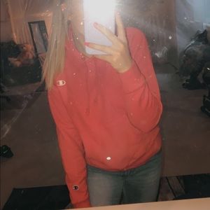 Red Champion hoodie